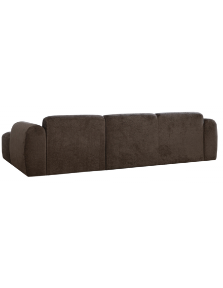 chaiselongsofa chaiselong sofa chenille højrevendt stof brun