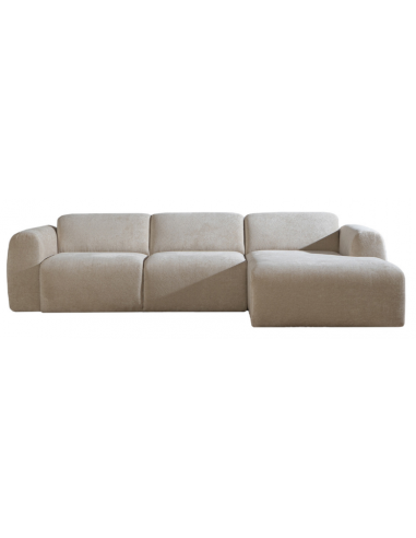 chaiselongsofa chaiselong sofa chenille højrevendt stof beige