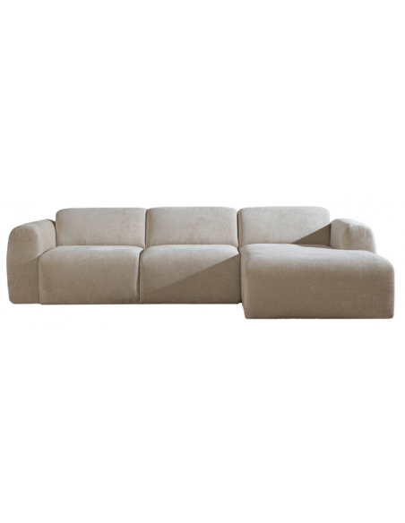 chaiselongsofa chaiselong sofa chenille højrevendt stof beige