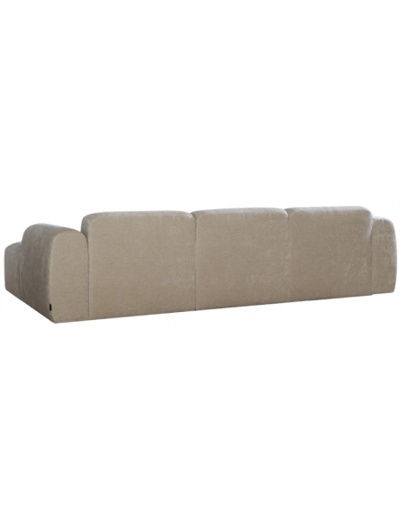 chaiselongsofa chaiselong sofa chenille højrevendt stof beige
