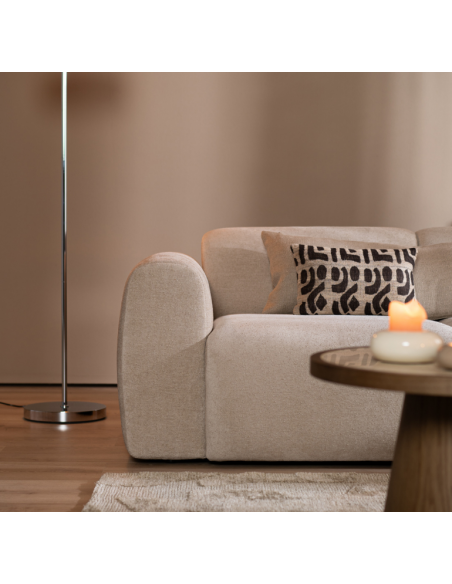 chaiselongsofa chaiselong sofa chenille højrevendt stof beige
