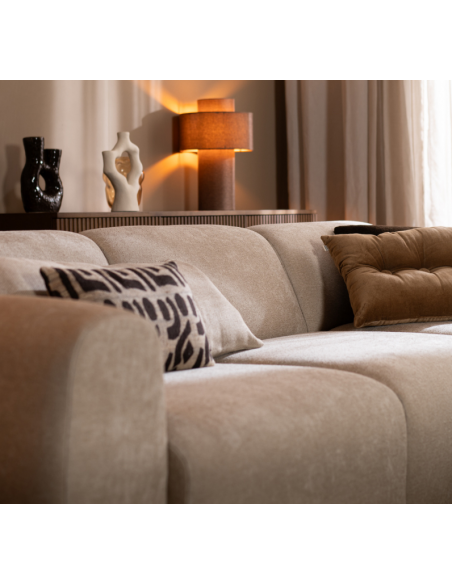chaiselongsofa chaiselong sofa chenille højrevendt stof beige
