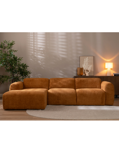 chaiselongsofa chaiselong sofa boucle venstrevendt stof