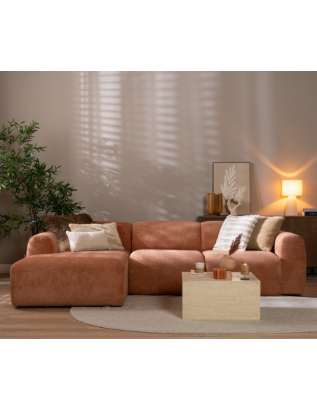 chaiselongsofa chaiselong sofa polyester venstrevendt stof