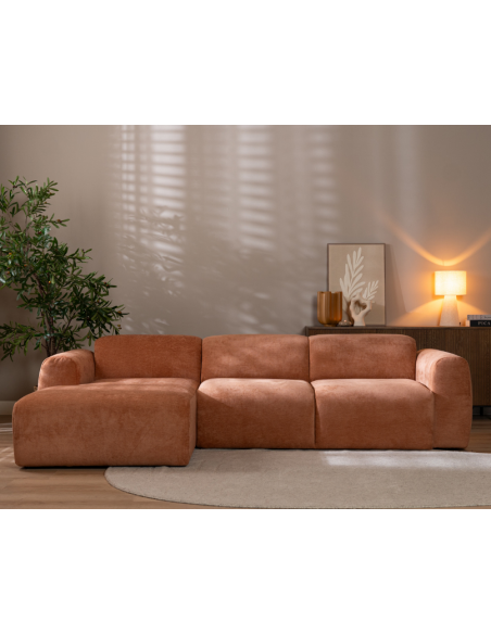chaiselongsofa chaiselong sofa polyester venstrevendt stof