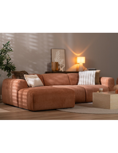 chaiselongsofa chaiselong sofa polyester venstrevendt stof