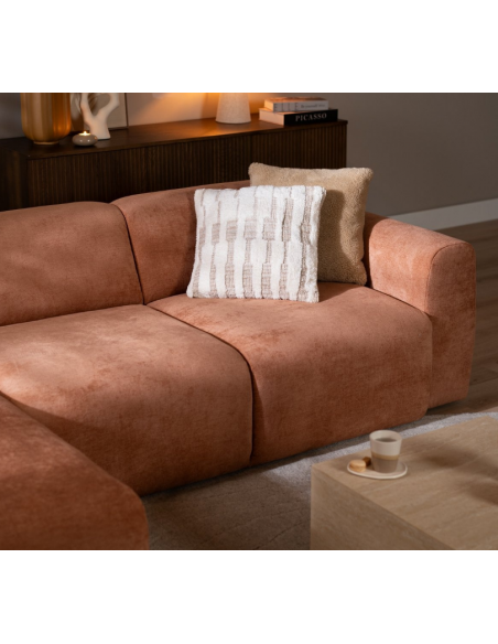 chaiselongsofa chaiselong sofa polyester venstrevendt stof