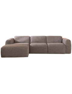 chaiselongsofa chaiselong sofa boucle venstrevendt stof grå brun