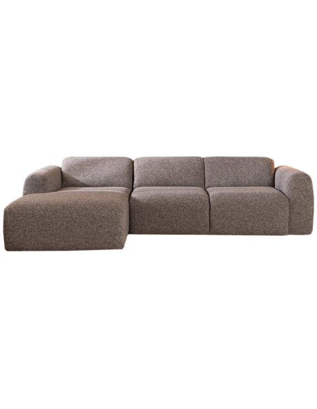 chaiselongsofa chaiselong sofa boucle venstrevendt stof grå brun