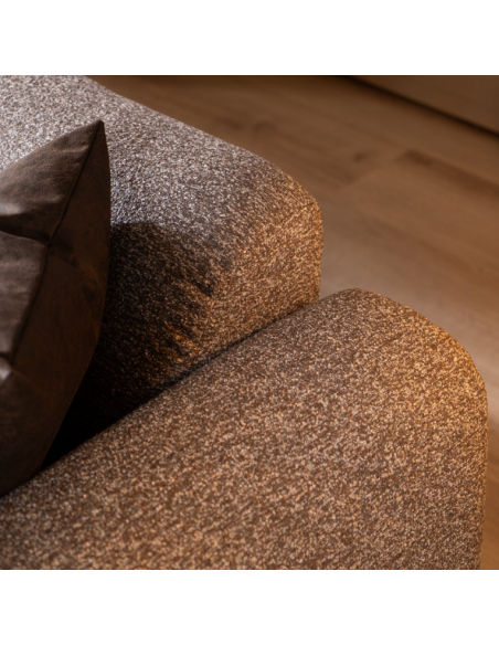 chaiselongsofa chaiselong sofa boucle venstrevendt stof grå brun