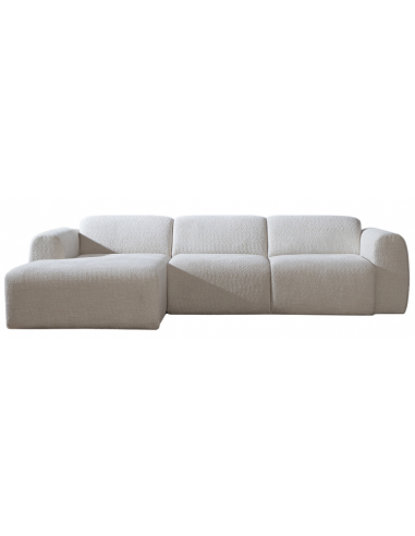 chaiselongsofa chaiselong sofa boucle venstrevendt stof hvid beige