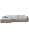 MAINE Venstrevendt chaiselongsofa i bouclé B274 x D165 cm - Off-white