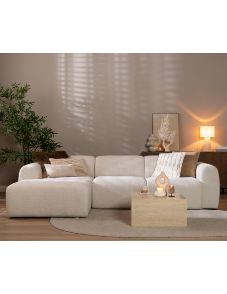 chaiselongsofa chaiselong sofa boucle venstrevendt stof hvid beige