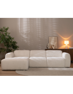 chaiselongsofa chaiselong sofa boucle venstrevendt stof hvid beige 2