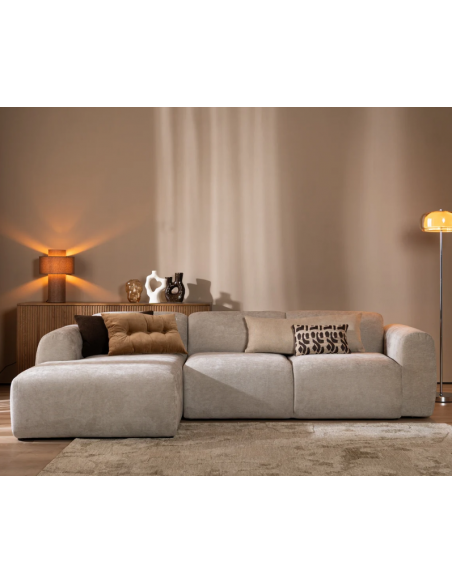 chaiselongsofa chaiselong sofa polyester venstrevendt stof