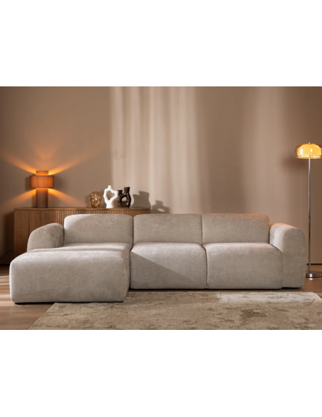 chaiselongsofa chaiselong sofa polyester venstrevendt stof