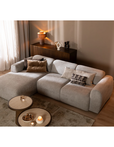chaiselongsofa chaiselong sofa polyester venstrevendt stof