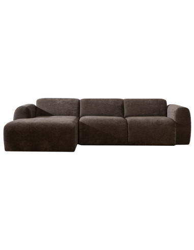 chaiselongsofa chaiselong sofa chenille venstrevendt stof brun