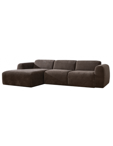 chaiselongsofa chaiselong sofa chenille venstrevendt stof brun