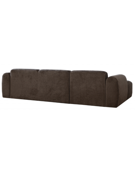 chaiselongsofa chaiselong sofa chenille venstrevendt stof brun