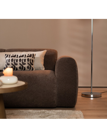 chaiselongsofa chaiselong sofa chenille venstrevendt stof brun