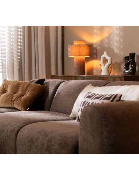 chaiselongsofa chaiselong sofa chenille venstrevendt stof brun