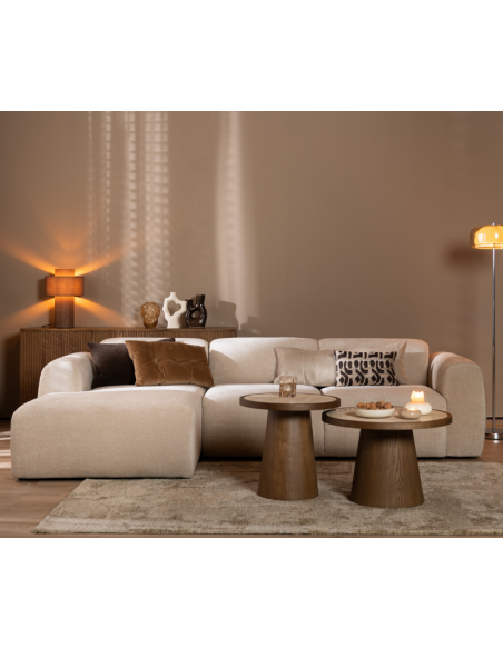 chaiselongsofa chaiselong sofa chenille venstrevendt stof beige