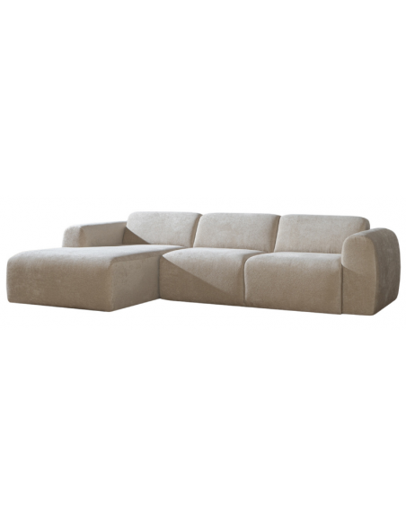 chaiselongsofa chaiselong sofa chenille venstrevendt stof beige