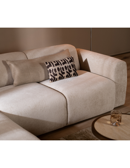 chaiselongsofa chaiselong sofa chenille venstrevendt stof beige
