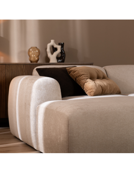 chaiselongsofa chaiselong sofa chenille venstrevendt stof beige
