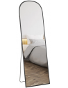 Gulvspejl i aluminium og glas H161,5 x B50 cm - Sort
