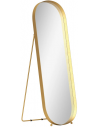 Gulvspejl i stål og glas H160 x B50 cm - Guld