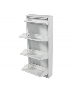 Skoskab gulv væg vægmonteret væghængt hvid metal 2