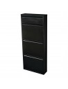 DAL Skoskab i metal H118 x B50 x D15 cm - Sort