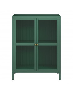 vitrineskab vitrine grøn metal skænk køkken lavt moderne 2