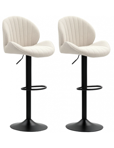 barstol stof beige billig moderne design køkken ryg ryglæn