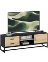TVbord i metal og møbelplade B140 cm - Sort/Natur