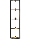 Reol med LED belysning i MDF H163 cm - Sort
