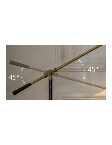 Gulvlampe moderne design billig sort