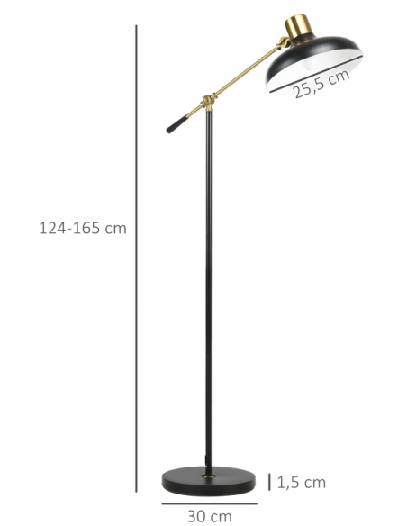 Gulvlampe moderne design billig sort