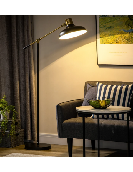 Gulvlampe moderne design billig sort