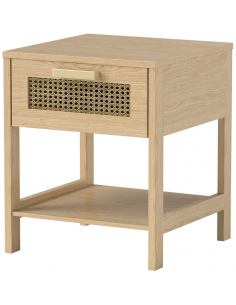 sengebord natbord skuffer soveværelse billig eg egetræ træ natur 2