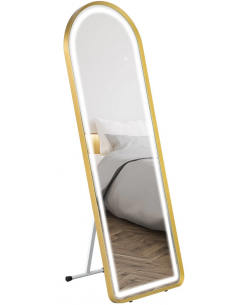 gulvspejl helfigur helkropsspejl spejl garderobe entre soveværelse vægspejl med lys belysning dæmpbar