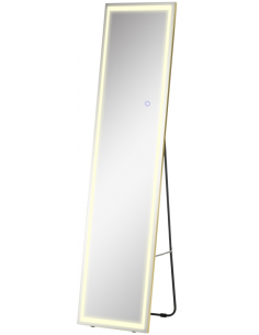 gulvspejl helfigur helkropsspejl spejl garderobe entre soveværelse vægspejl med lys belysning dæmpbar