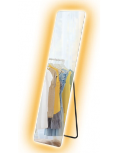 gulvspejl helfigur helkropsspejl spejl garderobe entre soveværelse vægspejl med lys belysning dæmpbar