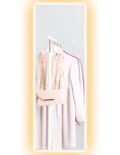 helfigur helkropsspejl spejl garderobe entre soveværelse vægspejl med lys belysning dæmpbar