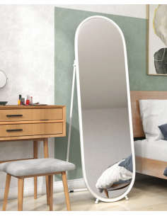 gulvspejl spejl garderobe entre soveværelse helkropsspejl helfigur hvid 2