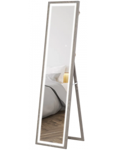 gulvspejl helfigur helkropsspejl spejl garderobe entre soveværelse vægspejl med lys belysning dæmpbar