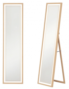 gulvspejl helfigur helkropsspejl spejl garderobe entre soveværelse vægspejl med lys belysning dæmpbar 2