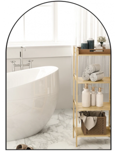 sort badeværelsesspejl vægspejl spejl badeværelse vask håndvask